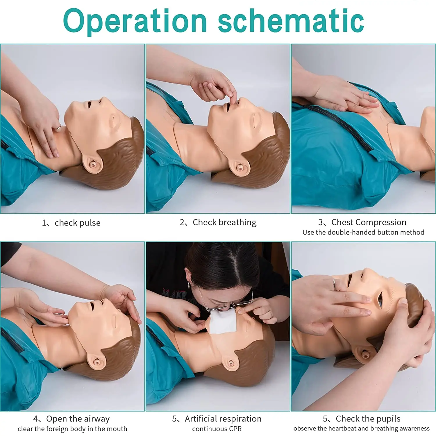 Medical science wholesale price life size half body CPR training kit customize CPR for manikin educational equipment