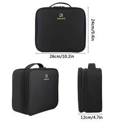 Makeup Train Case with Mirror 2 Layer Large Size Make Up Artist Box with Adjustable Shoulder