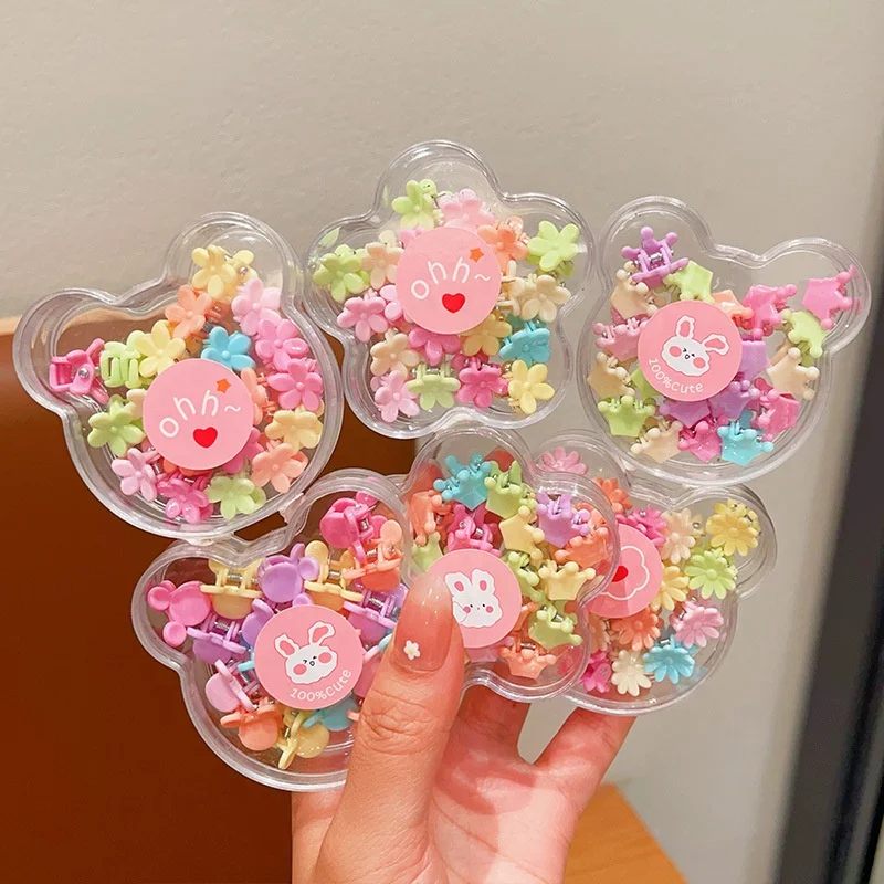 20pcs cute baby hair clips Crown flower pattern hair accessories