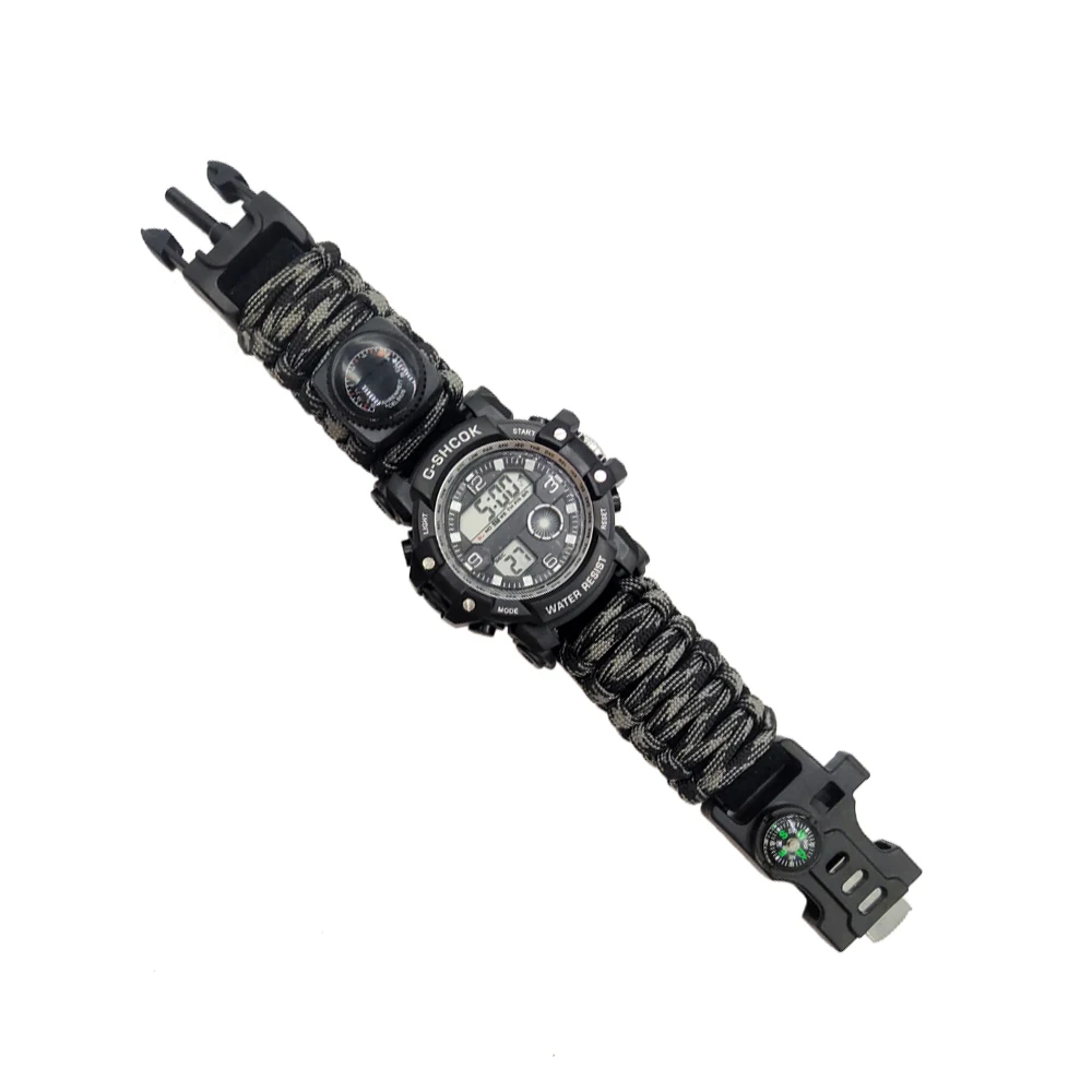 2023, новый модный многофункциональный пожарный стартер, компас, перезаряжаемый, для выживания, наружные аварийные часы