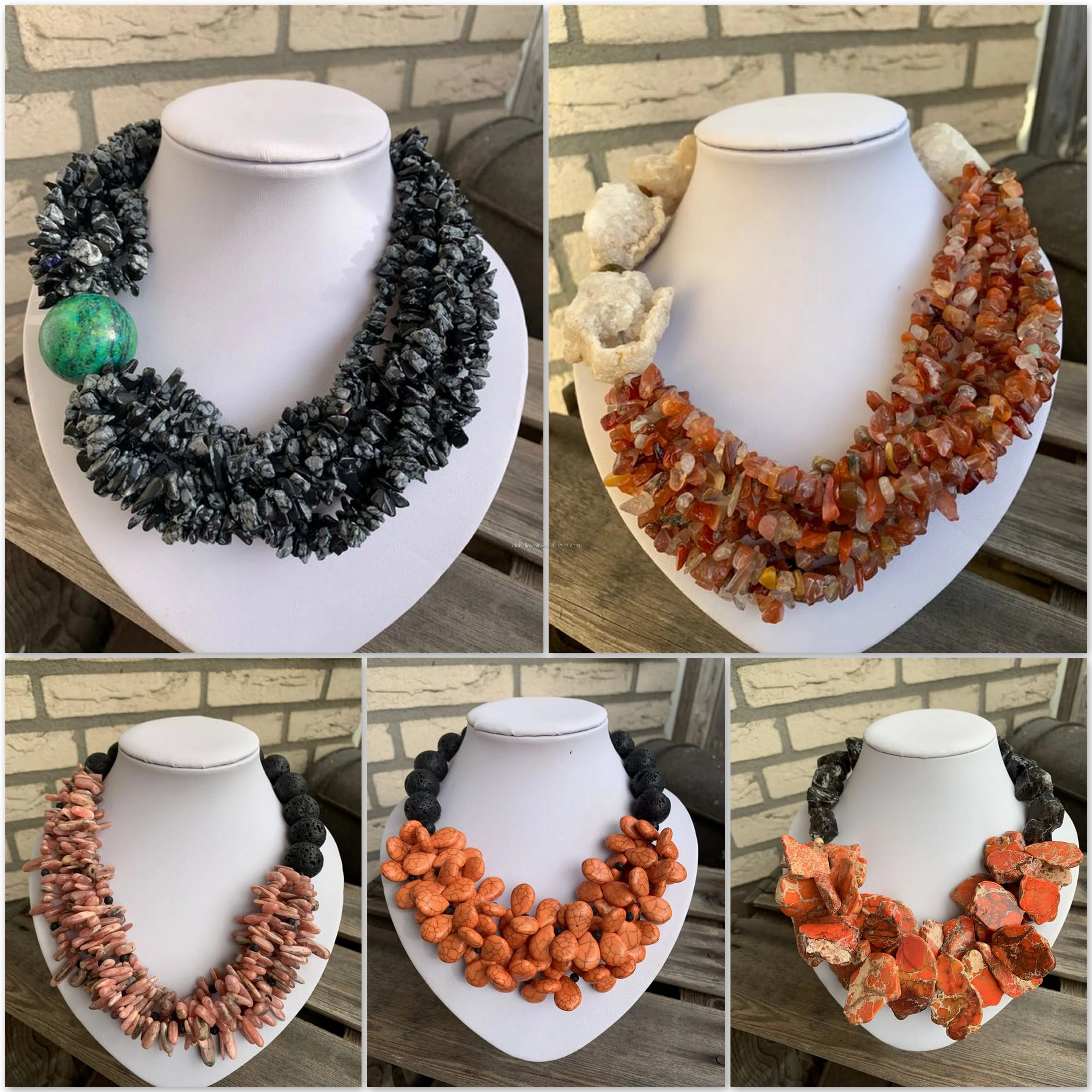 2024  Fashion White Crystal  Women Natural  Crystallodont  necklace