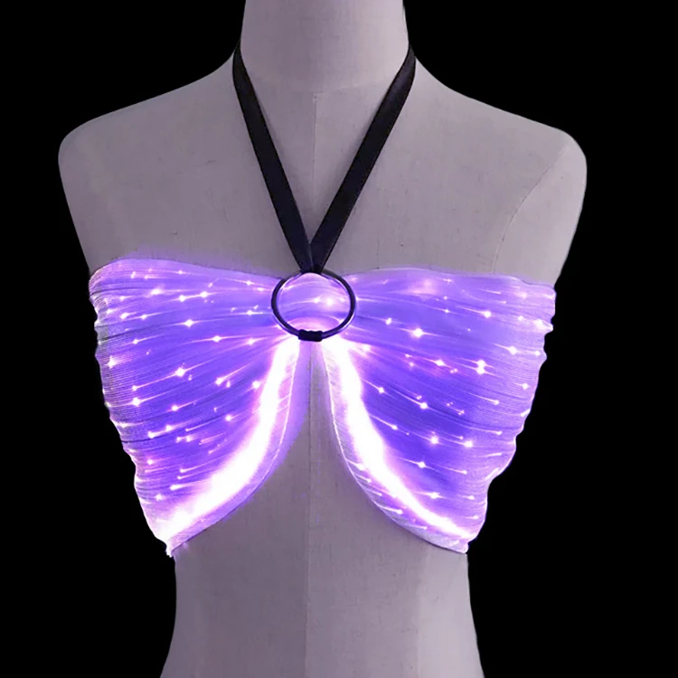 AV световой форма королевы светящиеся модные волоконно-оптический светящиеся бюстгальтер мигающий бюстгальтер волоконно-оптических бюстгальтер