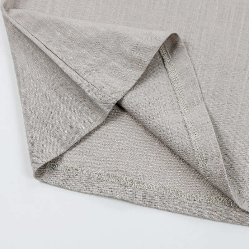 
Autumn Gray Boutique Organic Linen High Quality Hot Sale Kids Gift Long Sleeve Baby T-shirt 