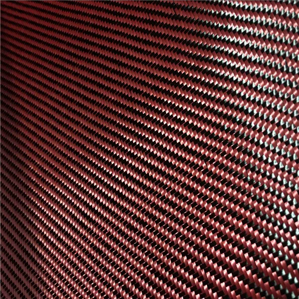 colored carbon aramid hybrid fabric different weave