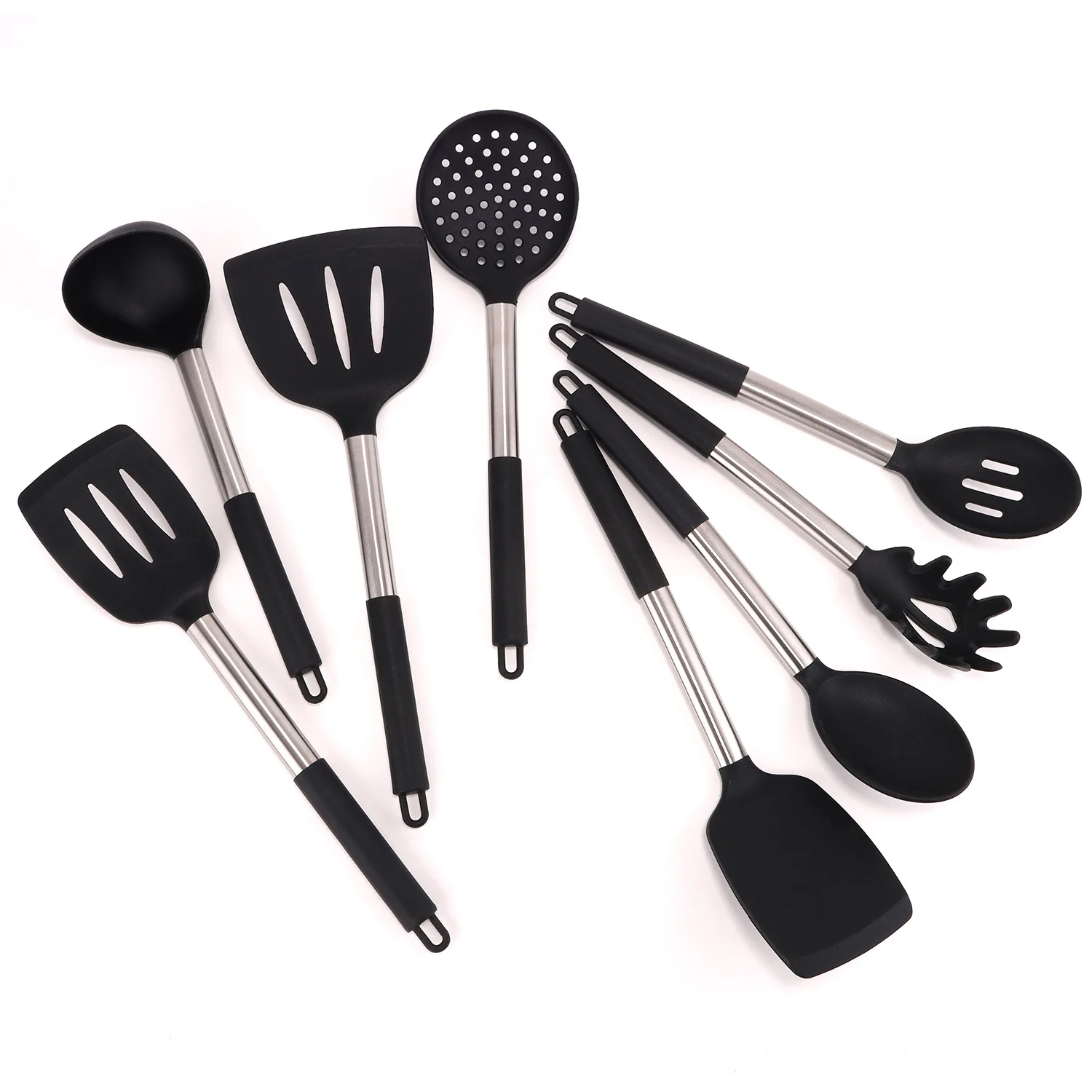 High Quality Silicone+Ss Cookware Spatula Kitchen Tools Set Nonstick Kitchenware 12 Piece Set