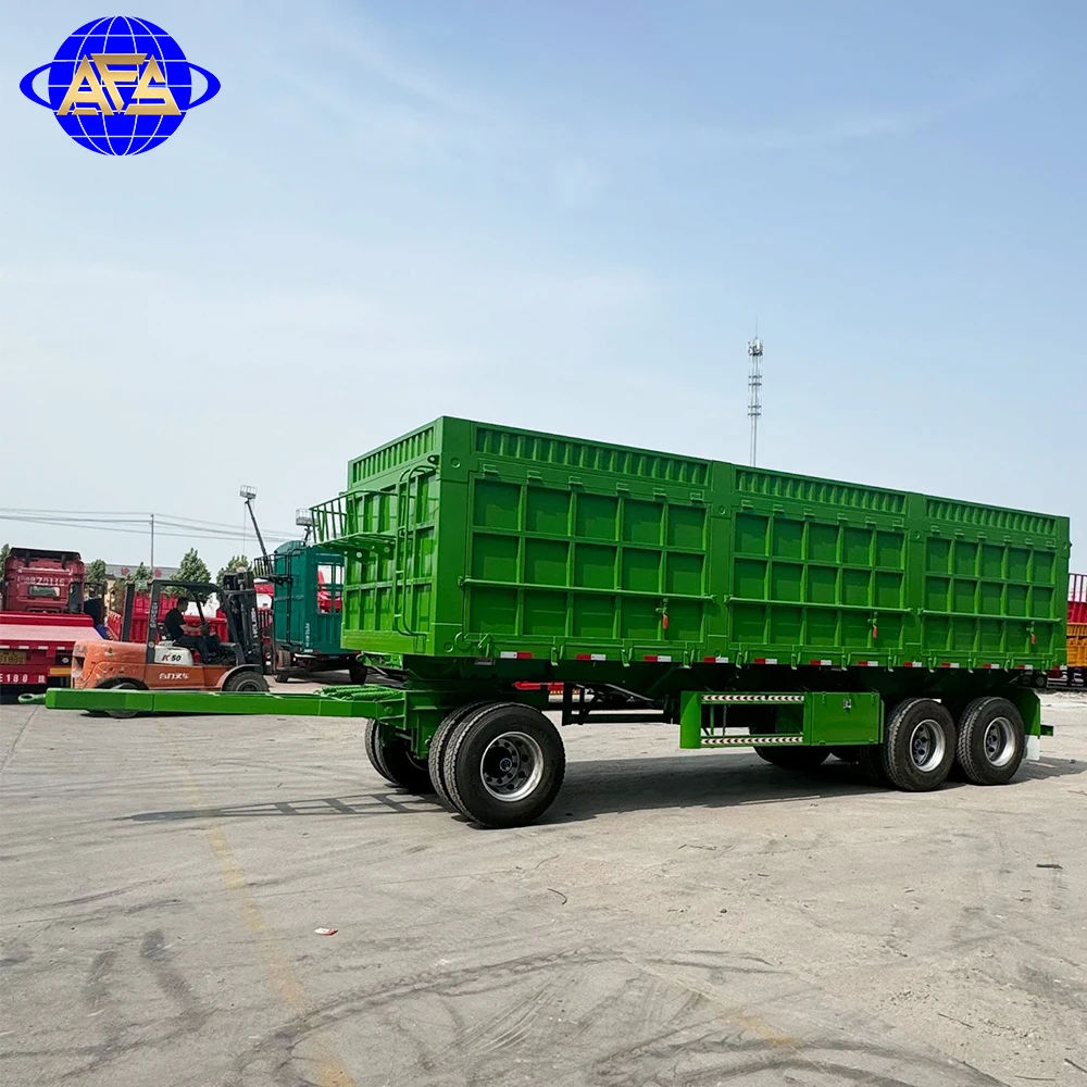 High Quality 10ton-20ton Full Cargo Container Semi-Trailer 2 Axle Steel Carbon Steel Truck Trailers 12r22.5 Tyre Max 40ton