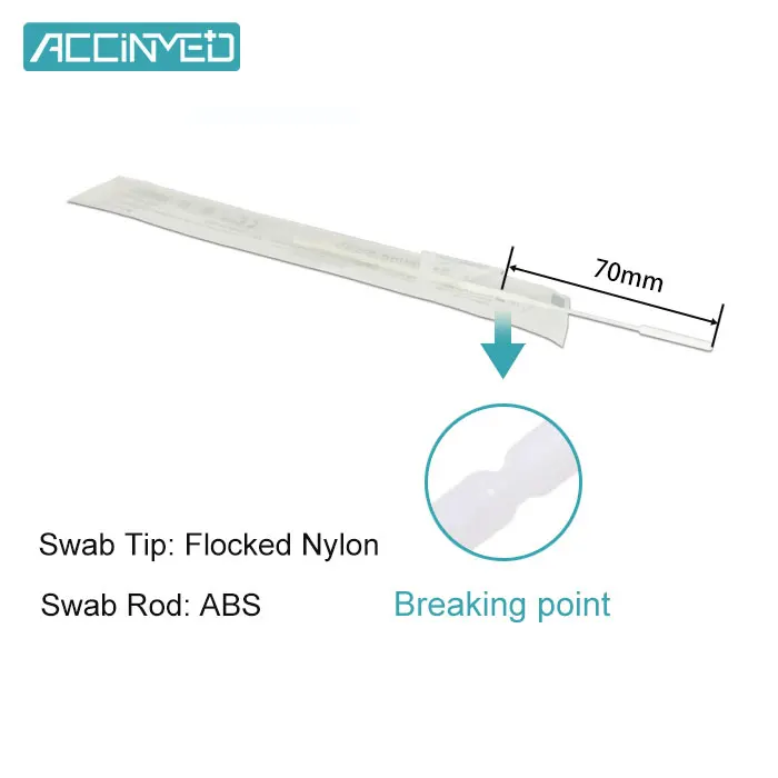 Free Sample Medical Sample Collection Disposable Sampling Flocked Swab