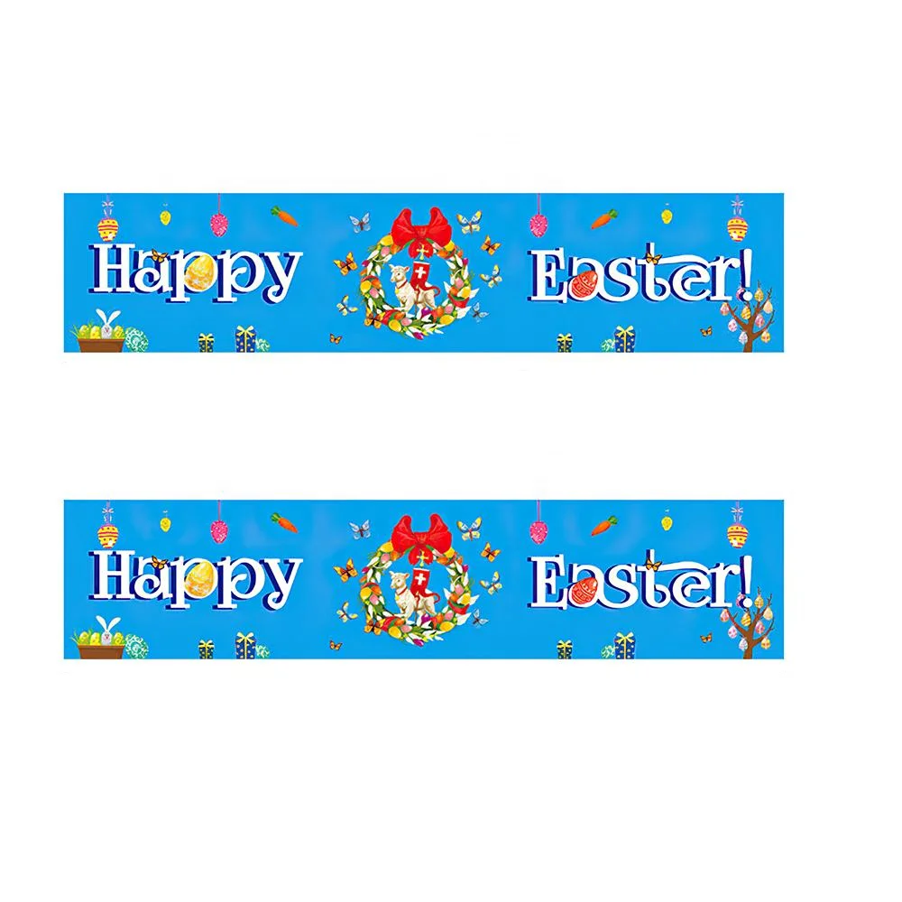 Outdoor Colorful Printing Easter Design Garden Banner Flags Happy Easter Decoration Banner
