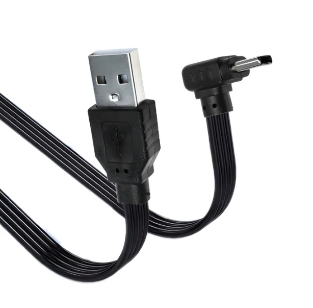 90 Degree USB 2.0 Cable A Male to C Male Flat Short Cable Support to Charging/Transfer soft silicone Right Angle for Laptop,TV