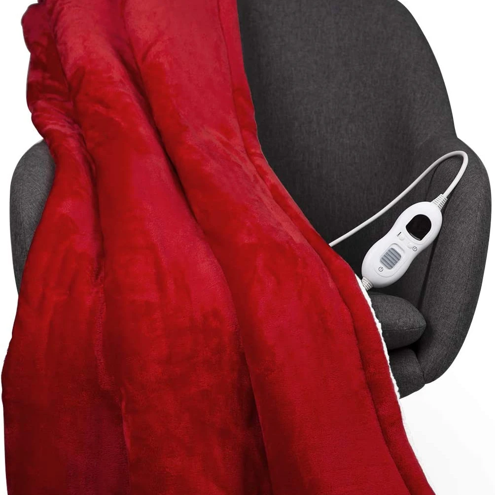 2024 Latest Design Electric Blanket Usb Warm-up Fleece Blanket Electric Portable Elektrisch Deken Electric Heating Blanket