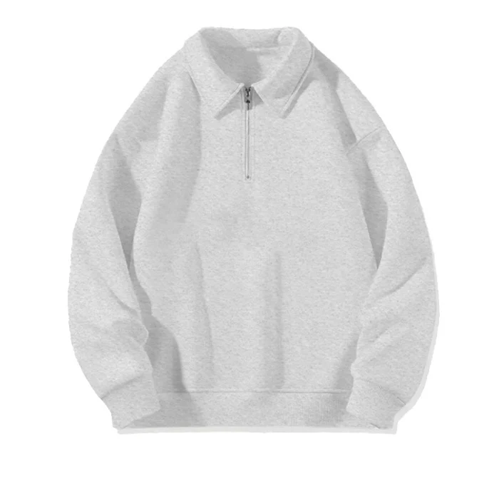 Wholesale High Quality Custom Long Sleeves Cotton 1/4 Zip up Sweatshirt for Men Casual Pullover Cotton Hoodie