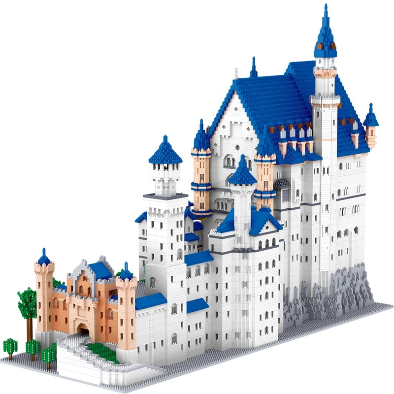 11810PCS Plastic Diamond Construction Engineering City Neuschwanstein Castle Building Block Sets Toy For Children