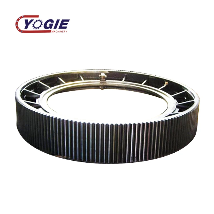 manufacturer custom cast iron large diameter metal cement mixer external ring gear