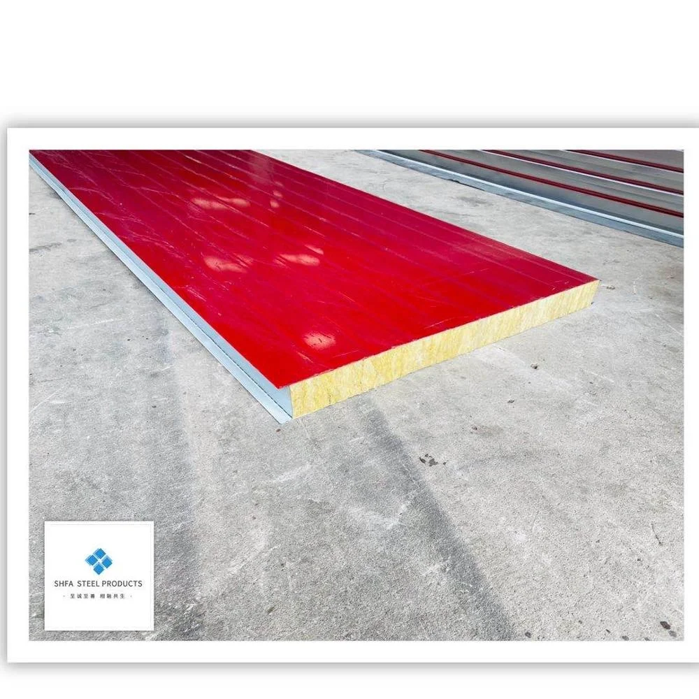 Sandwich Panel Wall Roof Panel Heat Insulation rock wool mineral wool  for Clean Room