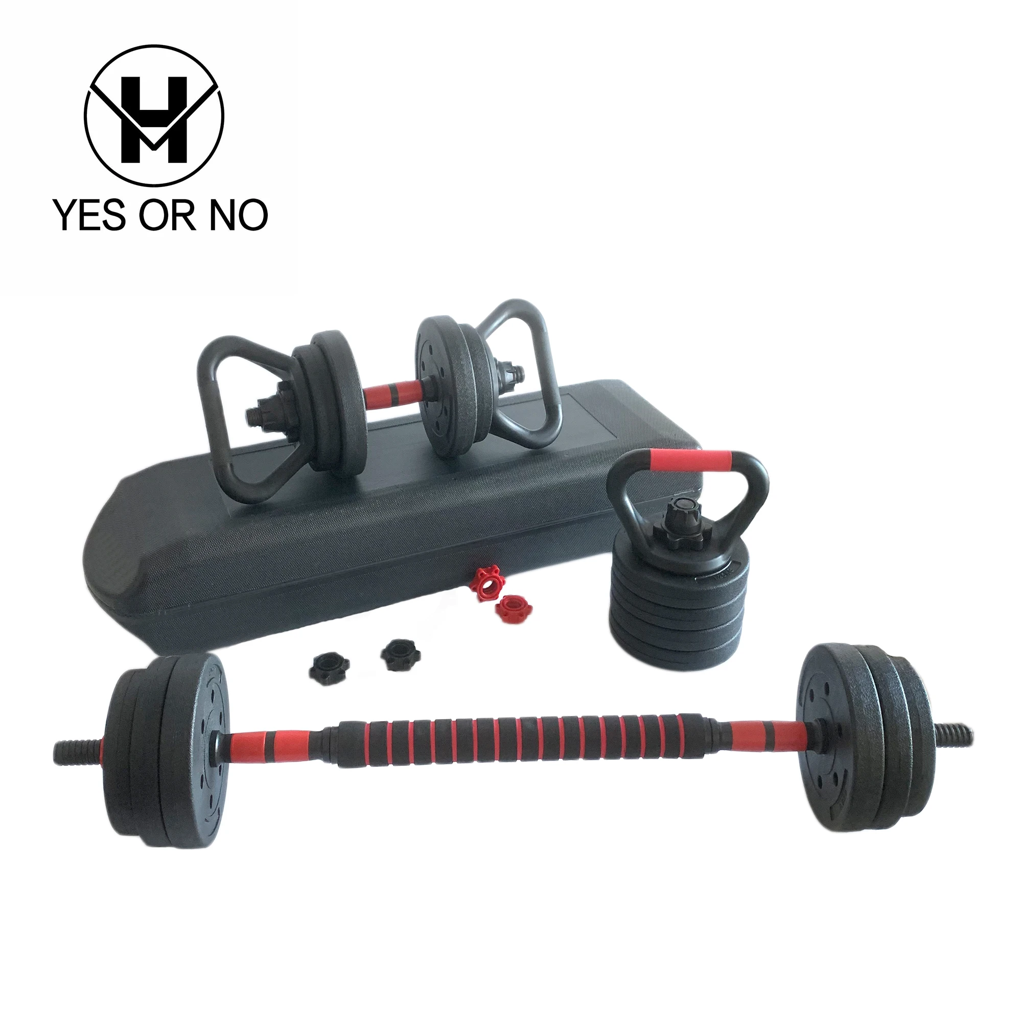 YES OR NO High Quality Multifunctional Cement Dumbbell Set Sports Weight Lifting Adjustable Dumbbell Set
