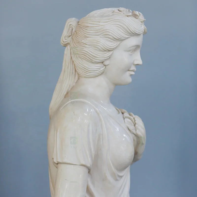 Custom European Large Outdoor Home Garden Decoration Natural Stone Carvings And Marble Figure Statue Sculptures