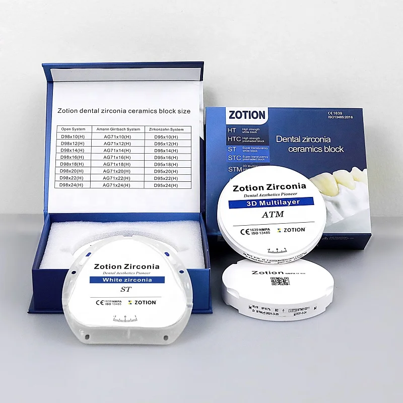 ZOTION Porcelain Fused to Zirconia Crowns Front Teeth Dental Ceramic Zirconium Discs