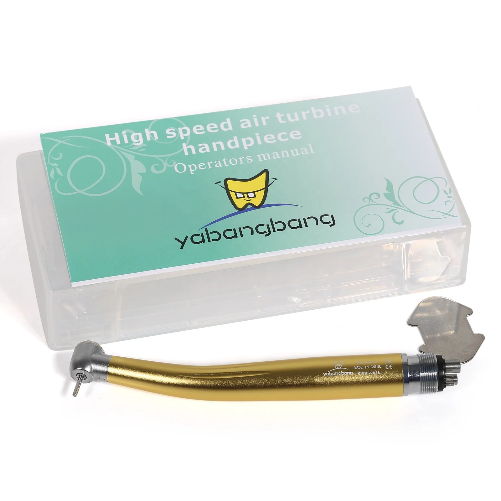 Hot Selling! Dental 4 Hole Standard Head Push Button Air Turbine High Speed Handpiece Gold Color fit NSK PANA MAX