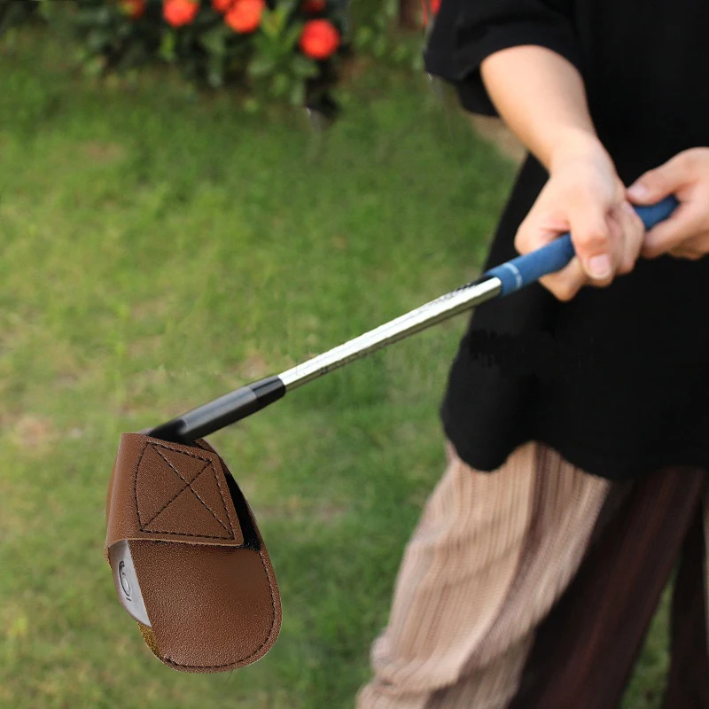 Golf Club Holster Cap Head Protector Universal Durable PU Leather Golf Iron Cover Right Hand Headcover for Men and Women