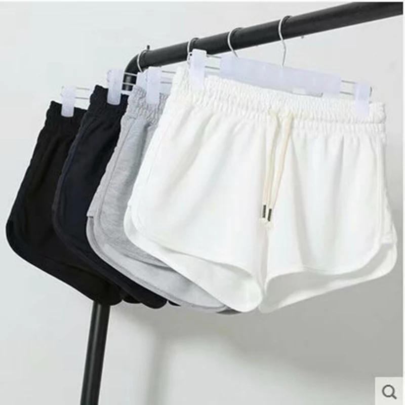 Large Size Summer Thin Style Sports Solid Color Shorts Women Three Points Running Pants Casual Super Hot Pants Beach Pants