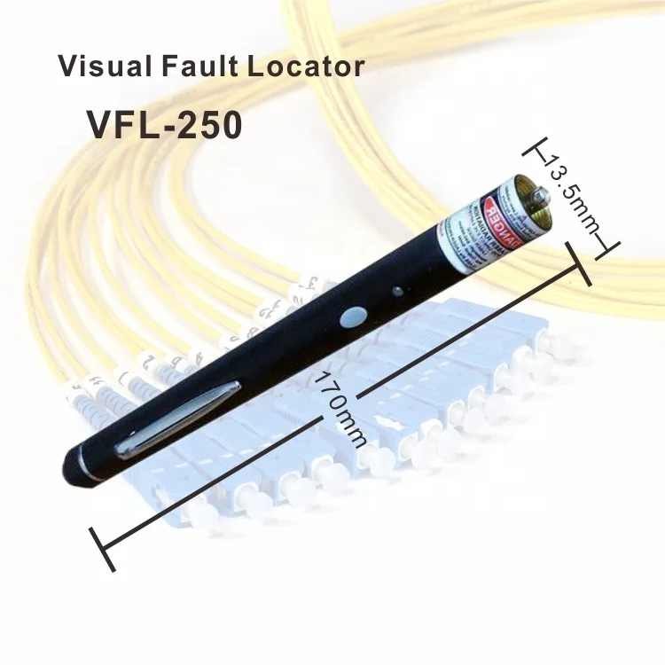 VFI-250 cable checking machine locator  visual  fault mini multimeter vfl optical power meter with vfl visual fault locator