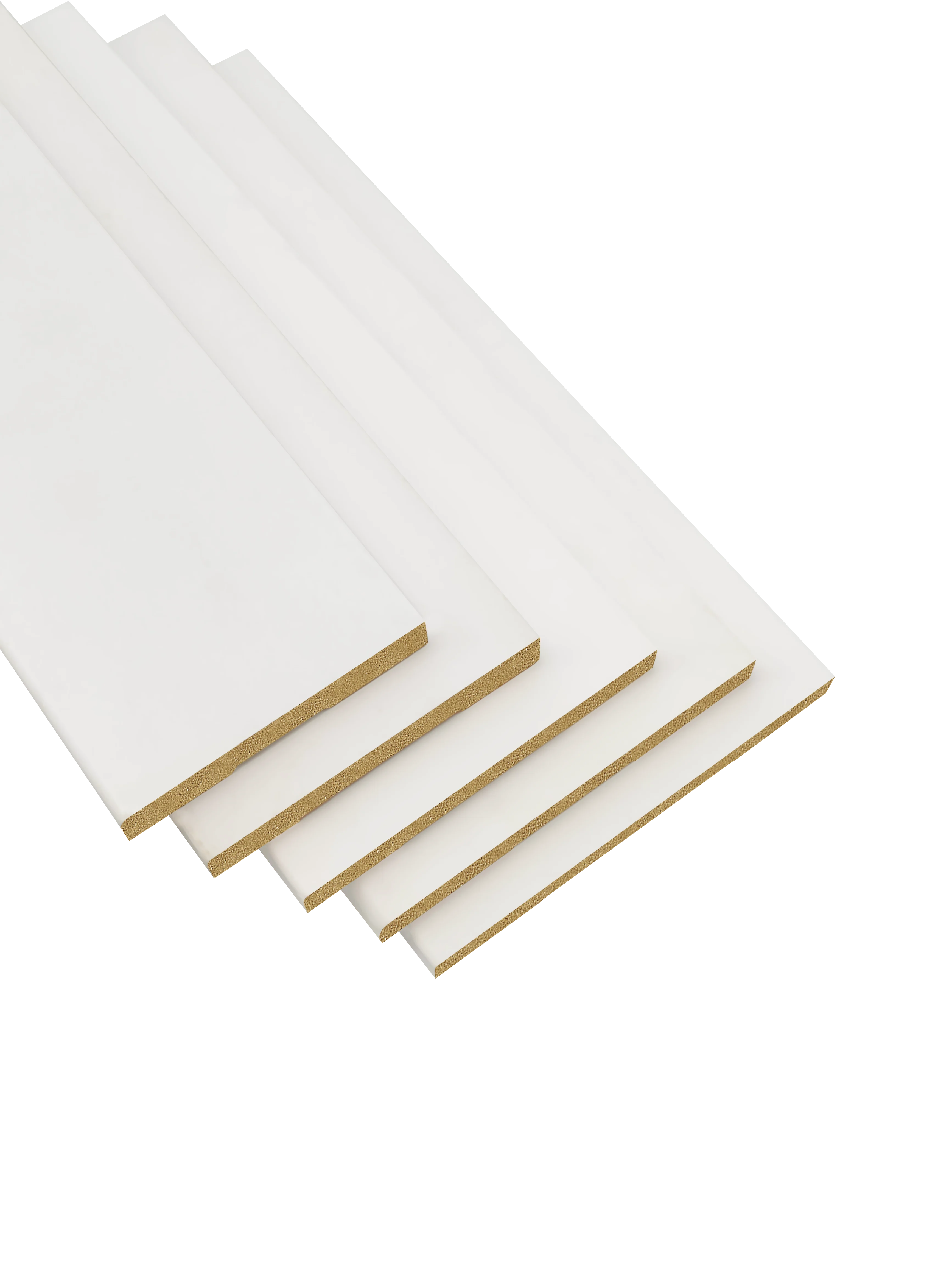 1/2 in. Thick x  4-1/2 in. Tall x 8 or 16 ft. Length Interior Flooring Trim White Primed MDF Baseboard