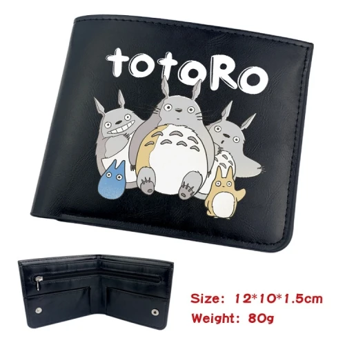 11 Styles My Neighbor Totoro Japanese Cartoon Printing Cosplay Cartoon PU Purse Anime Wallet Short Folding Anime PU Purse