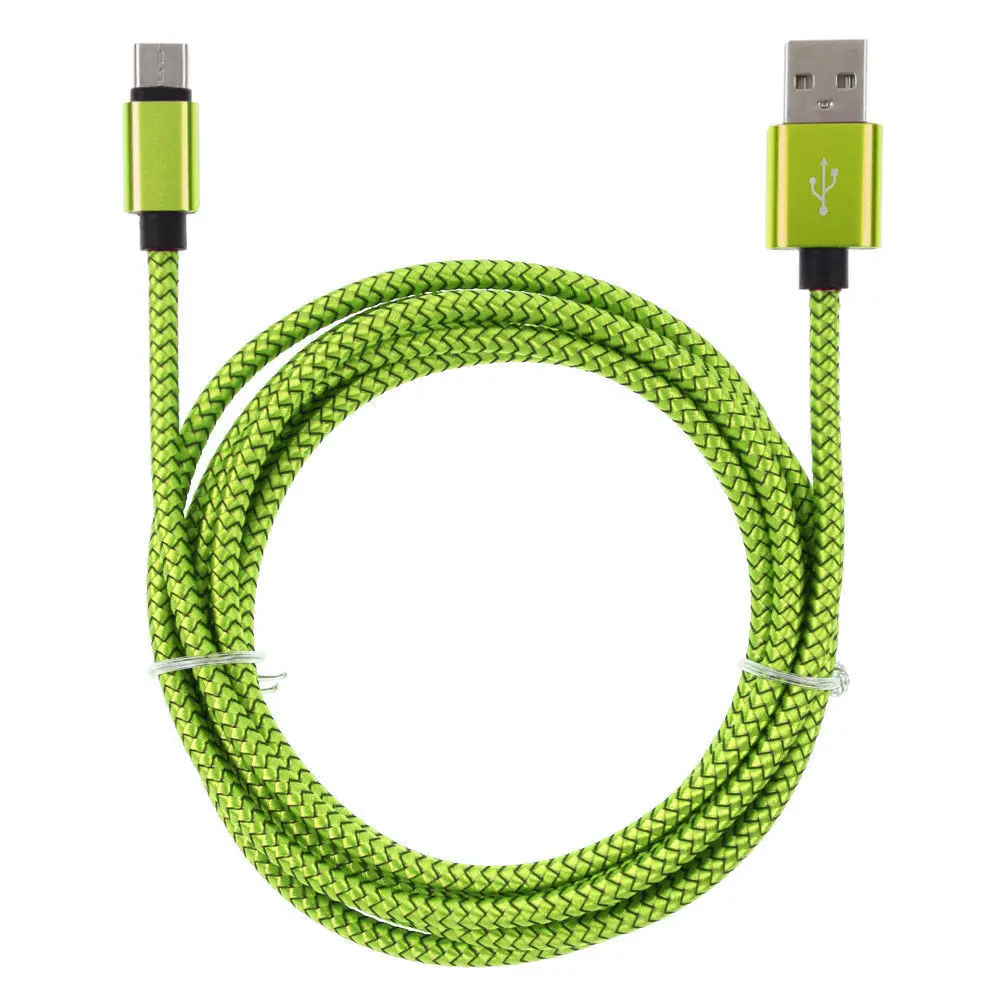 colorful braided cable 2.4A for mobile phones type-c cable with usb 3.1 fast charge cable for samsung xiaomi huawei