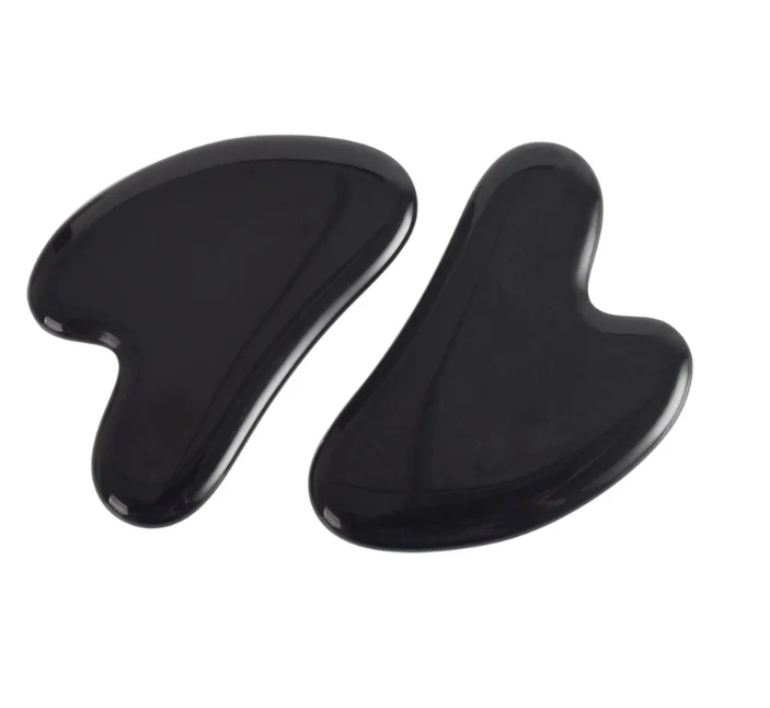 natural obsidian black stone gua sha