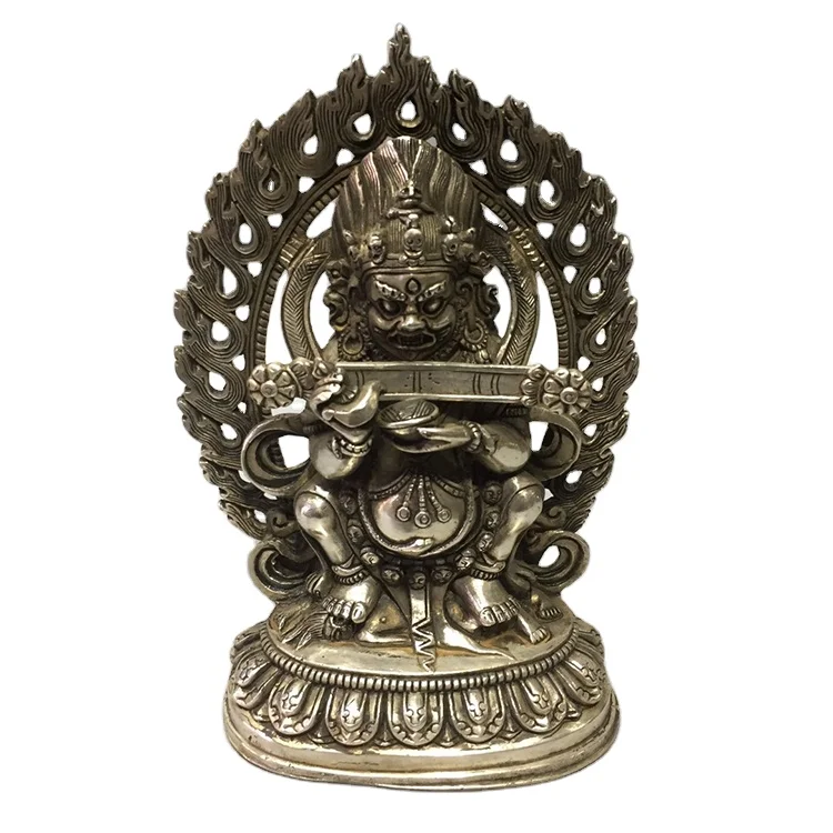 
Nepal Tibetan Tantra Buddhism Zambala Offering Huang God Of Wealth Sculpture Decorations 