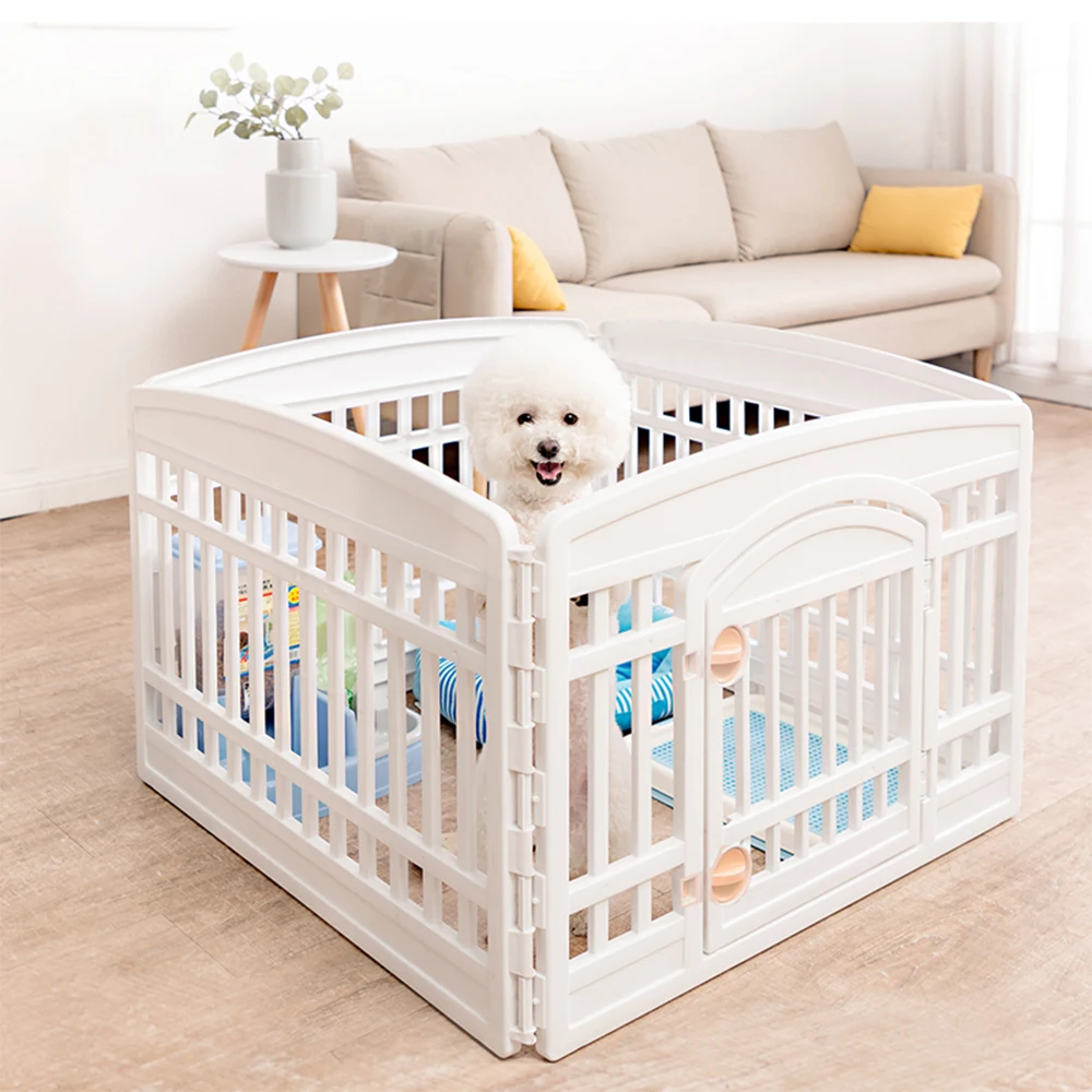 Indoor Foldable Free Combination Resin Fence Pet Dog Playpen Crib Cages Super Quality
