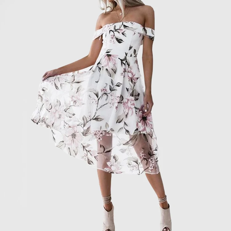 Женское облегающее пляжное платье-карандаш средней длины с цветочным принтом на заказ