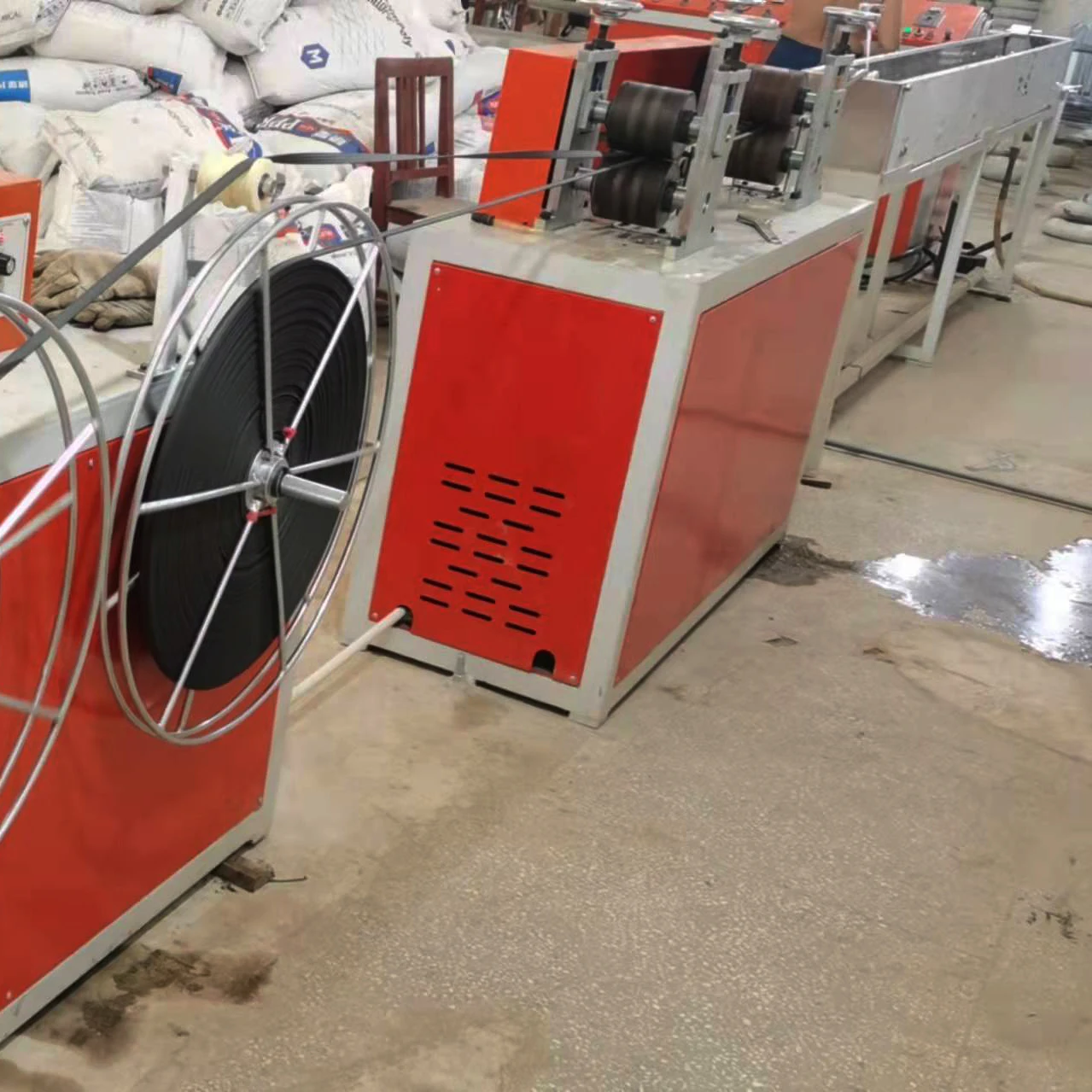 Fiberglass /PP/ PET Geogrid strip extruder/ Plastic geogrid extrusion Production line