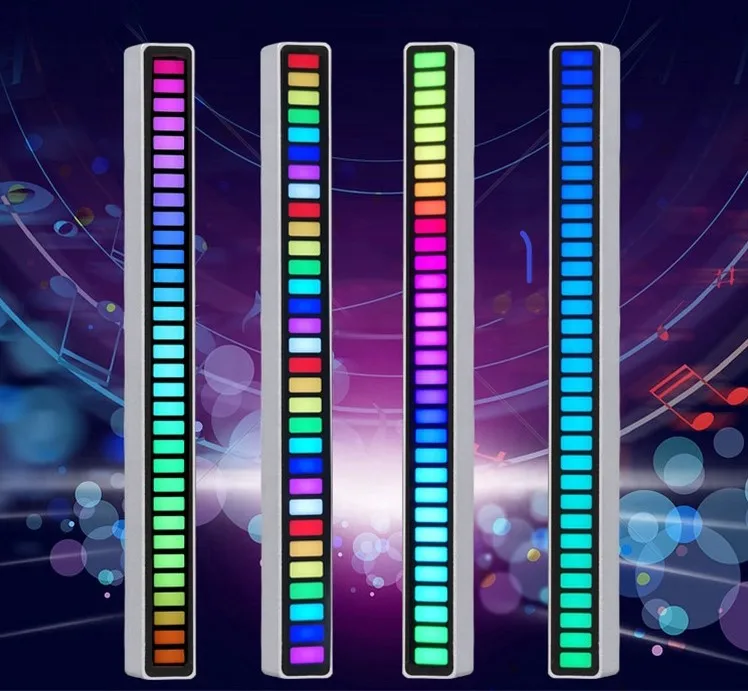 Computer desktop car USB sound control bar RGB light DJ music rhythm night light