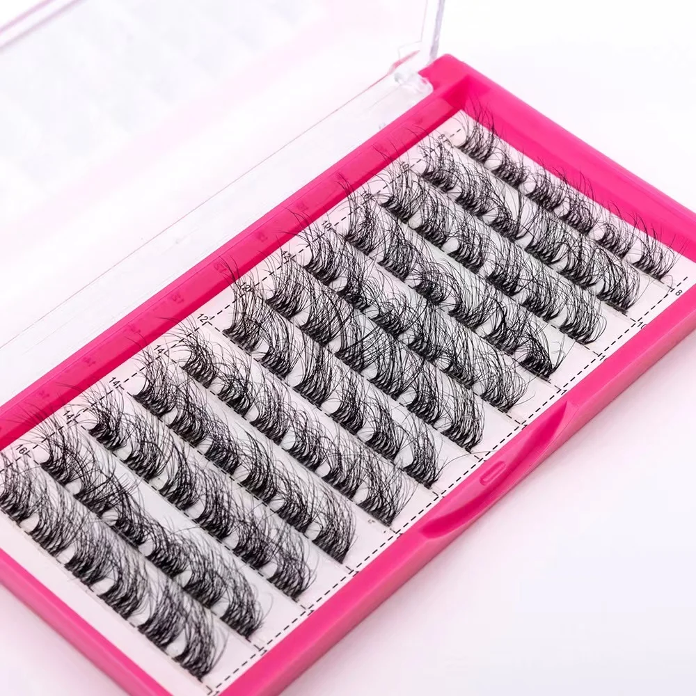 Eyelash Colorful Cluster Segmented Diy Eyelash Soft Colored Lashes C D L Curl Faux Mink Mix Length Diy Color Volume Eyelashes