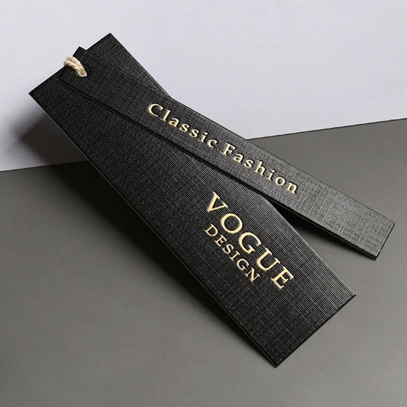 Custom  Design Clothing t shirt Hand Tags Premium for Clothes Label Garment Hangtags with String Swing Tag For Clothing Own Logo