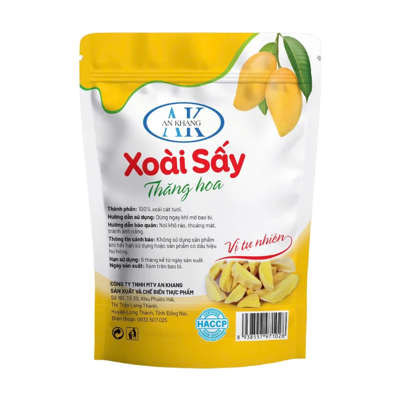 Good For Health 100% Dried Mango Dried Fruit Organic Low Fat HACCP Certificate Plastic Bag Packaging Vietnamese Supplier
