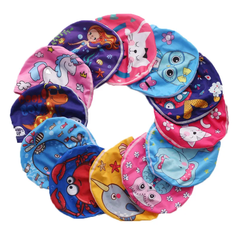 
Kids adult Cartoon Funny Cute Waterproof Good Quality Silicone Swimming Cap 