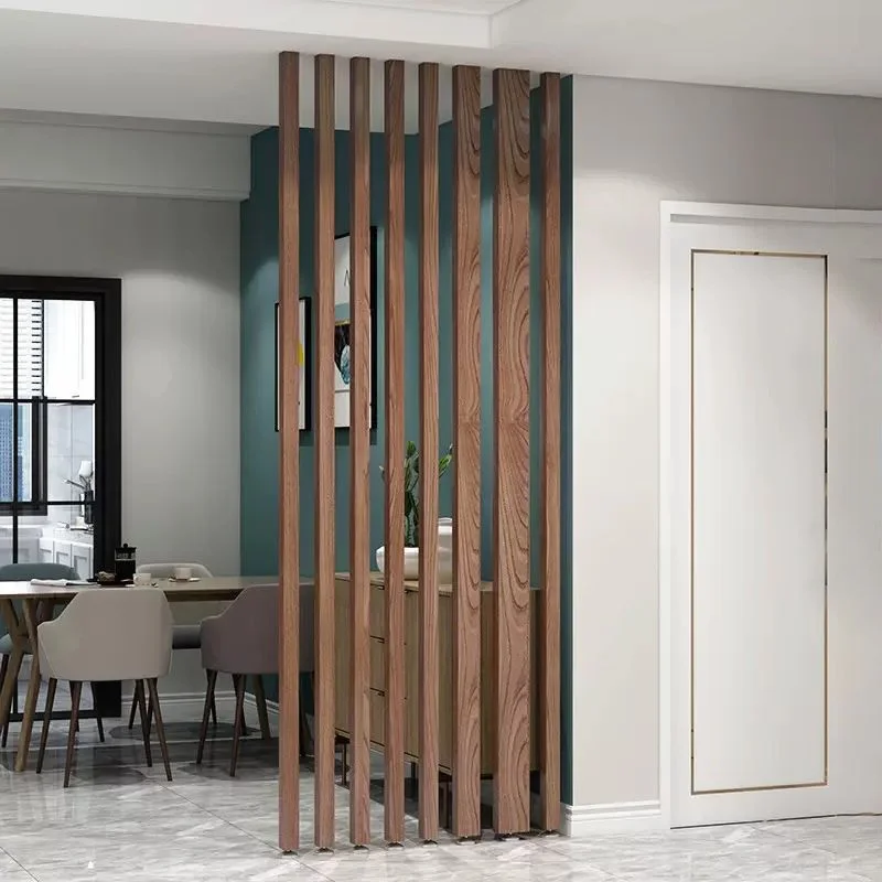 Handcrafted Home Privacy Solution Floor-to-Ceiling Wooden Slats Wooden Slat Partition Dividers Wall Partition Room Divider