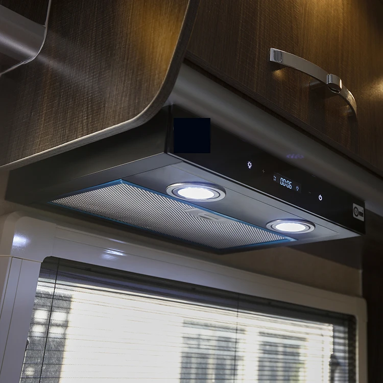 RV Accessories 12V Car Kitchen Range Hood Touch Screen with LED Light Motorhome Camper Range Hood