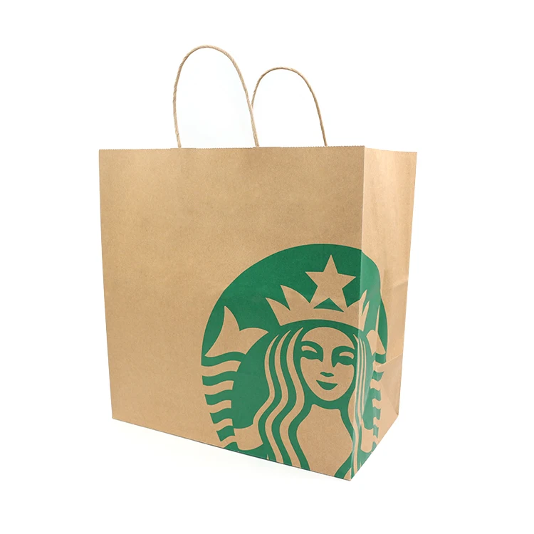 bolsas kraf personalizadas custom logo printed xl paper bags for restaurant