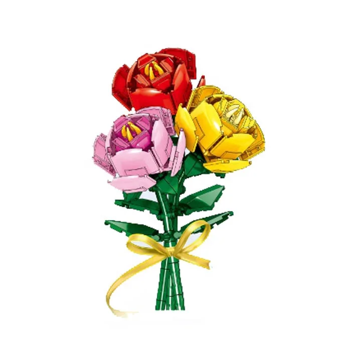 hot sale new products 3d plants series nano bricks flower toy block creative diy mini building block sets