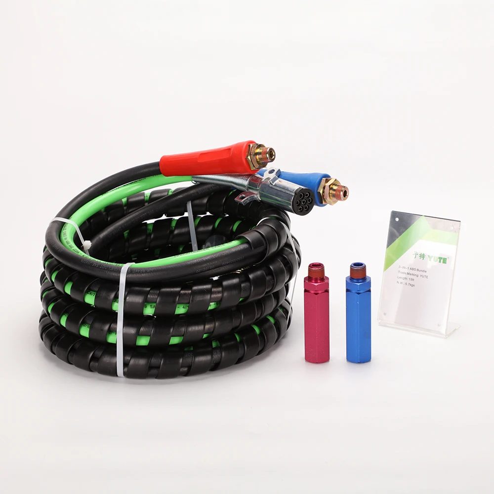 3 IN 1 ABS ELECTRICAL AIR BRAKE HOSE ASSEMBLY VULCANIZED RUBBER PRODUCTS ASSEMBLY FOR SEMI TRUCJ TRAILER TRACTOR