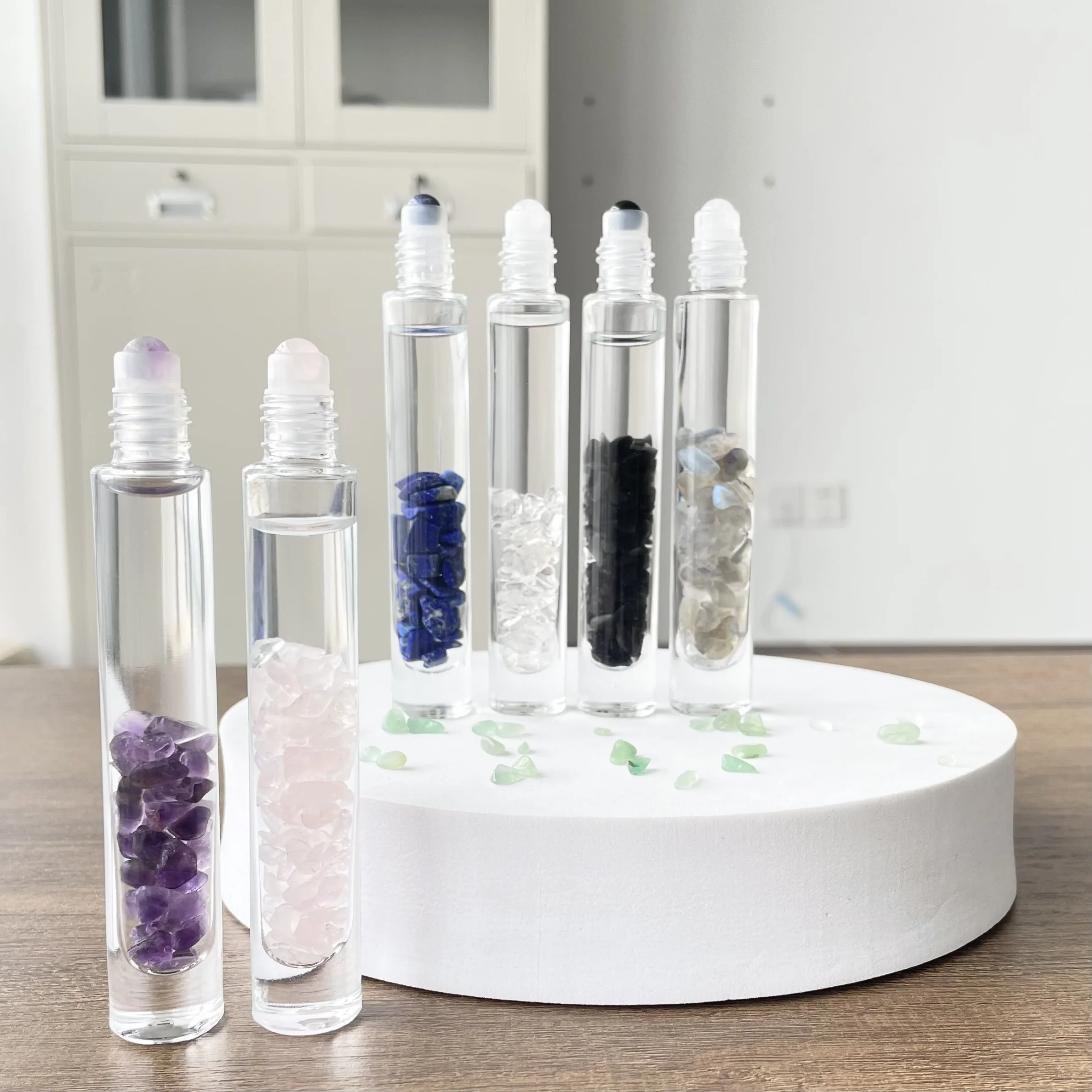 Bottle For Perfume Essential Oil Deodorant Cosmetic with Stainless Steel Metal Roll On Ball Include Opener Funnel Essential Oil