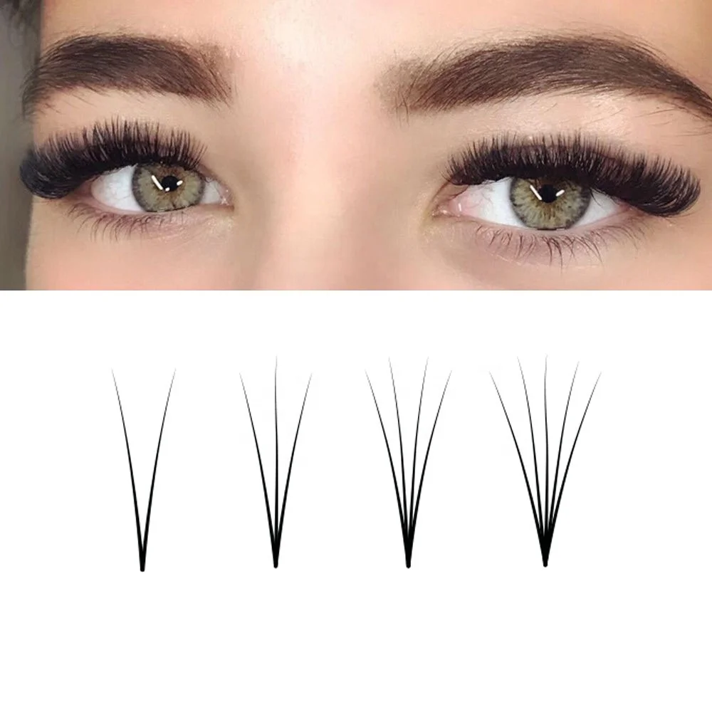 0.07 3d 6d handmade premade volume fans short stem korean pbt eyelash extension wholesale fan lashes