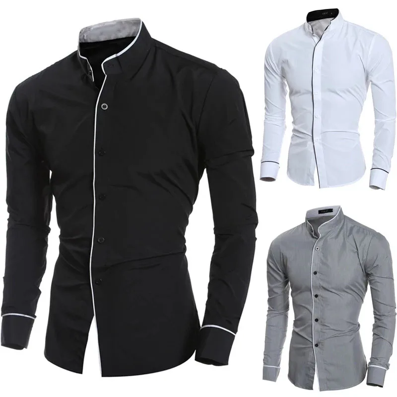 Классическая рубашка, модная мужская рубашка из органического хлопка, четырехсторонняя стрейчевая клетчатая рубашка с длинным рукавом, Повседневная офисная одежда