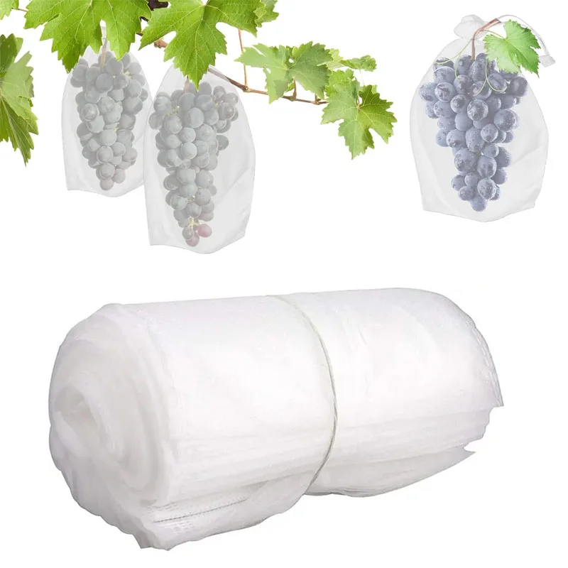 non-woven breathable fruit tree protect anti insect mono mesh net green pe mesh bag for fruit cover