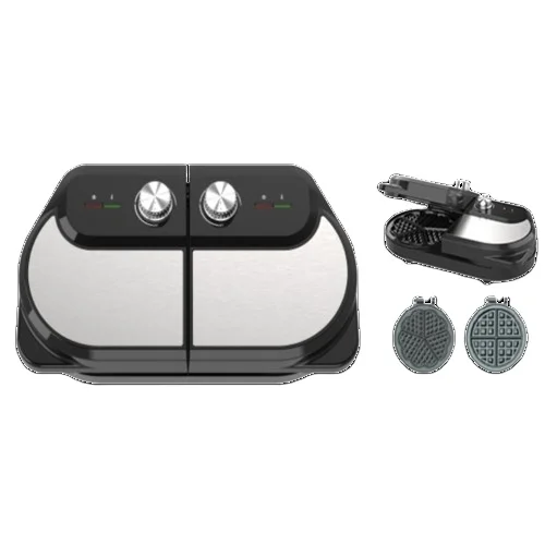 Manufacture Household Nonstick 3 In 1 Sandwich Pancake Maker 2 Slice Electric Dual Waffle Maker