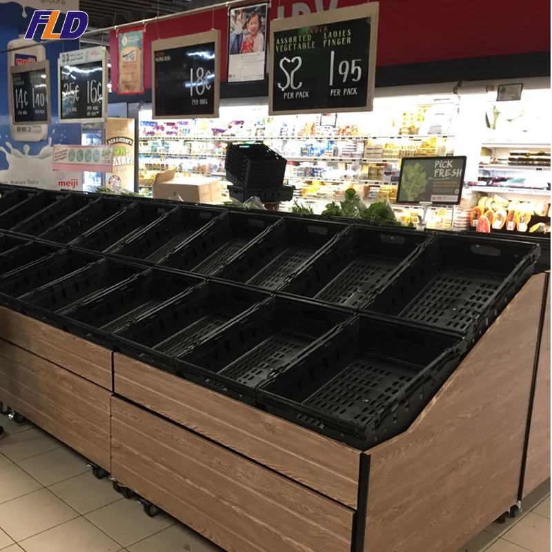 Ventilated Nestable Plastic Crate Storage Stackable Nestable Produce Crate