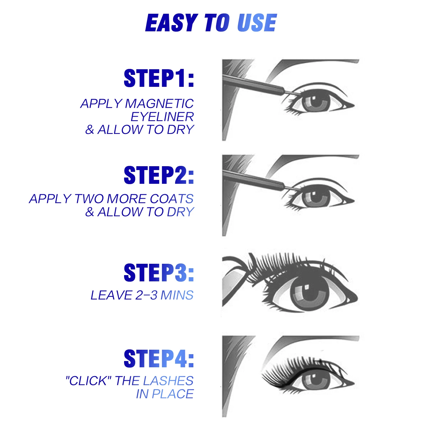 
Wholesale Handmade Magnetic Eyeliner Eye Lashes Mink Magnetic False Eyelashes Set Kit wtih Eyeliner Magnetic Liner 
